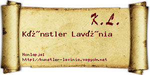 Künstler Lavínia névjegykártya