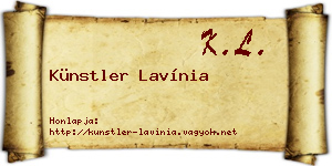 Künstler Lavínia névjegykártya